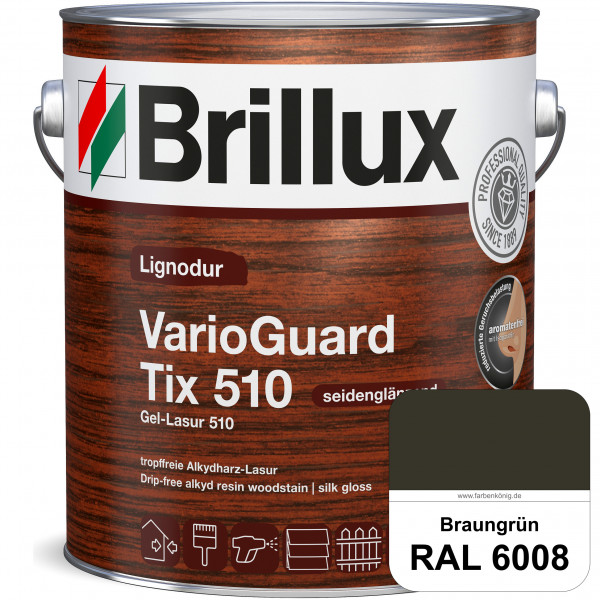 Lignodur VarioGuard Tix 510 (Gel-Lasur 510) RAL 6008 Braungrün