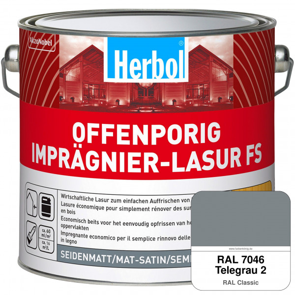 Offenporig Imprägnier-Lasur FS (RAL 7046 Telegrau 2)