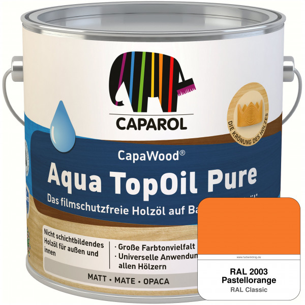 CapaWood® AquaTopOil Pure (RAL 2003 Pastellorange) - ersetzt CapaGreen Holz-Öl Aqua