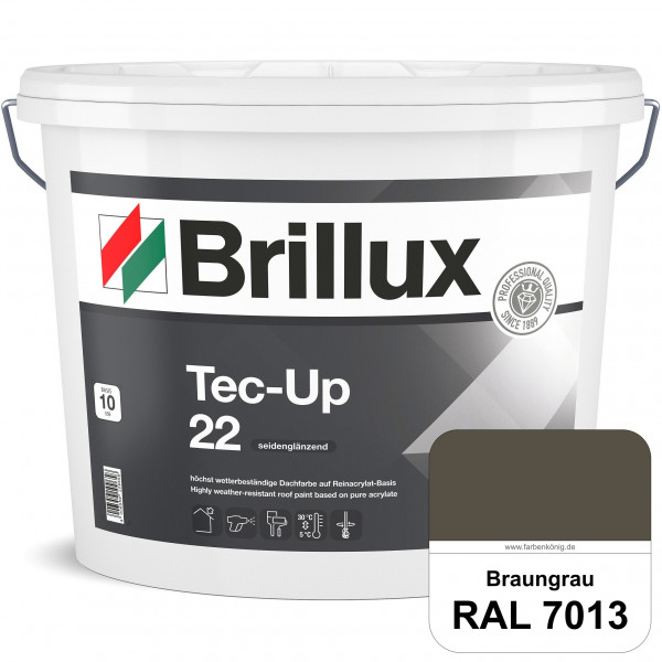 Tec-Up 22 (RAL 7013 Braungrau) Höchst wetterbeständige Dachfarbe auf Reinacrylat-Basis