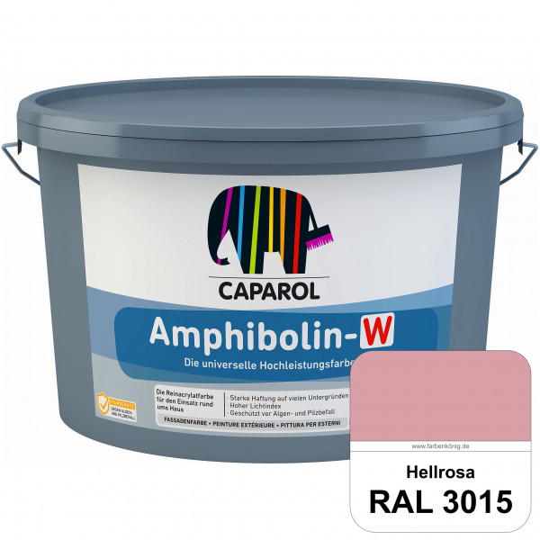Amphibolin-W (RAL 3015 Hellrosa) Seidenmatte Reinacrylat-Fassadenfarbe mit Pilz- & Algenschutz