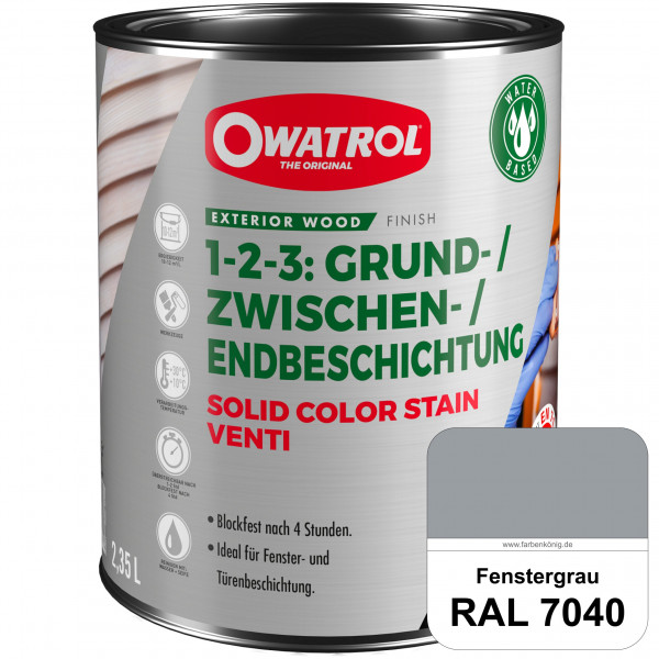 SOLID COLOR STAIN VENTI (RAL 7040 Fenstergrau)