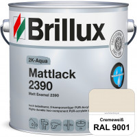 2K-Aqua Mattlack 2390 (RAL 9001 Cremeweiß) mechanisch und chemisch hoch belastbar für außen & innen