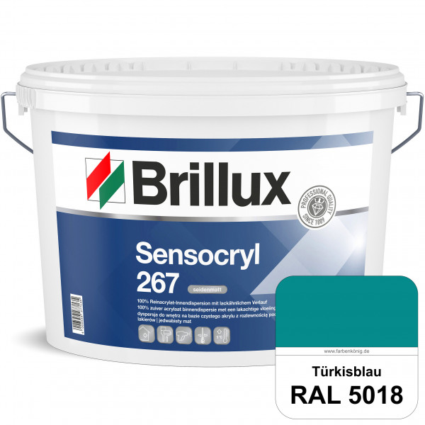 Sensocryl ELF 267 (RAL 5018 Türkisblau) seidenmatt hochwertige Reinacrylat-Innendispersion für Artzp
