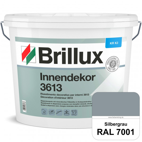 Innendekor ELF KR-K3 3613 (RAL 7001 Silbergrau) Kratzputz nach zur Erzielung dekorativer und strapaz