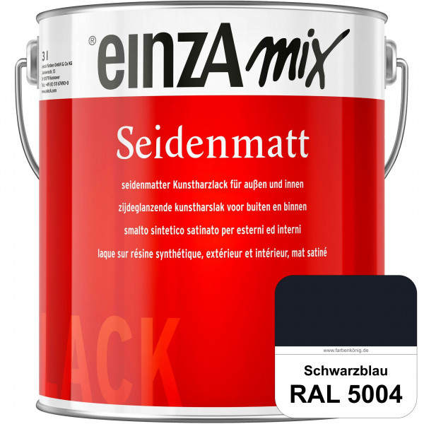 einzA Seidenmatt (RAL 5004 Schwarzblau) Lösemittelhaltiger Seidenmattlack