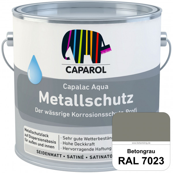 Capalac Aqua Metallschutz (RAL 7023 Betongrau) wasserbasierter Korrosionsschutz für Stahl & verzinkt