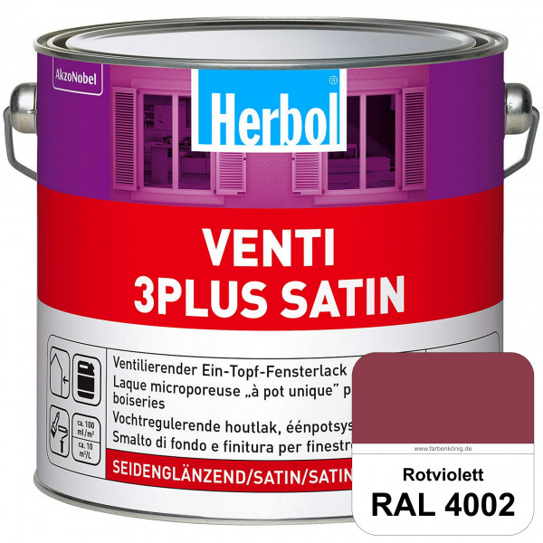Venti 3Plus Satin (RAL 4002 Rotviolett) feuchtigkeitregulierender & seidenglänzender Ein-Topf-Fenste