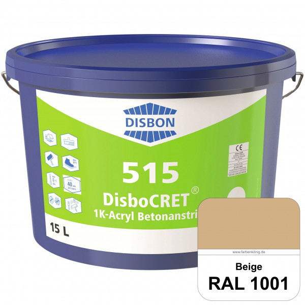 DisboCRET 515 1K-Acryl-Betonanstrich (RAL 1001 Beige) Hochwertige & rissüberdeckende Schutzbeschicht