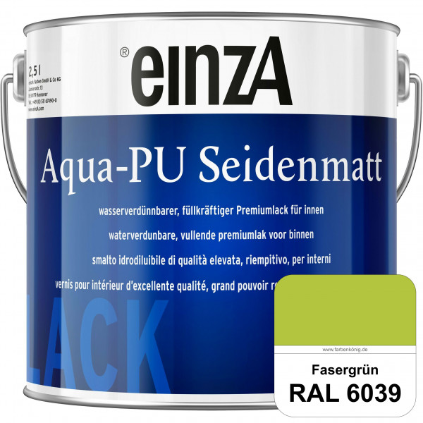 einzA Aqua-PU seidenmatt (RAL 6039 Fasergrün) wasserverdünnbarer Premiumlack für innen
