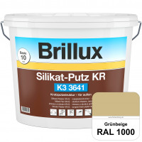 Silikat-Putz KR K3 3641 (RAL 1000 Grünbeige) Dekorativer Kratzputz auf Silikatbasis