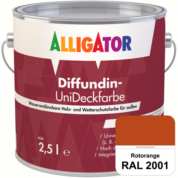ALLIGATOR Diffundin-UniDeckfarbe (RAL 2001 Rotorange)