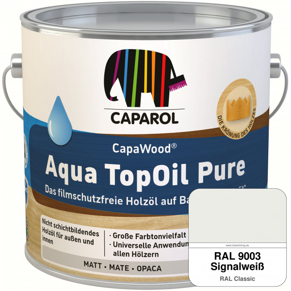 CapaWood® AquaTopOil Pure (RAL 9003 Signalweiß) - ersetzt CapaGreen Holz-Öl Aqua