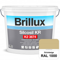 Silcosil KR K2 3674 (RAL 1000 Grünbeige) siliconverstärkter Dekorputz, Kratzputzstruktur, wetterbest