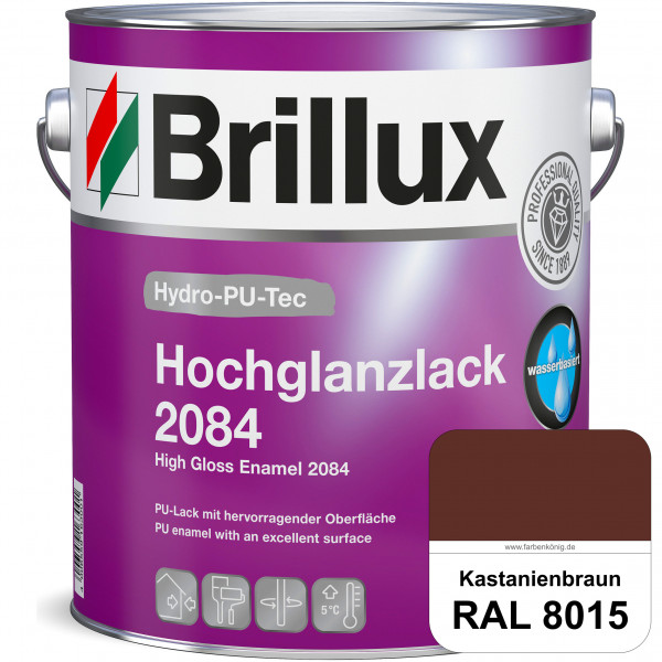 Hydro-PU-Tec Hochglanzlack 2084 (RAL 8015 Kastanienbraun) wasserbasierter Hochglanzlack für Holz, Zi