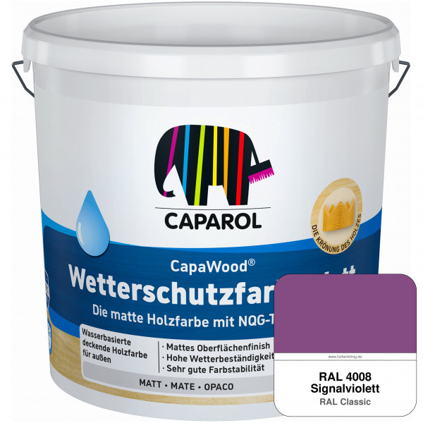 CapaWood® Wetterschutzfarbe Matt (RAL 4008 Signalviolett) - ersetzt Capadur Wetterschutzfarbe Matt