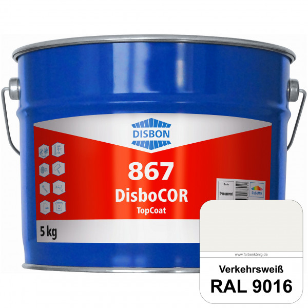 DisboCOR 867 TopCoat (RAL 9016 Verkehrsweiß) Anwendungsfreundliche Korrosionsschutz-Deckbeschichtung