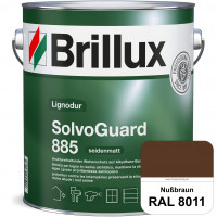 SolvoGuard 885 (RAL 8011 Nussbraun) deckende oder lasierende seidenmatte Alkydharz-Holzfarbe für auß