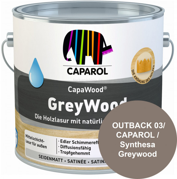CapaWood® GreyWood (B-Ware) - 0,75 Liter (OUTBACK 03 - CAPAROL / Synthesa Greywood)
