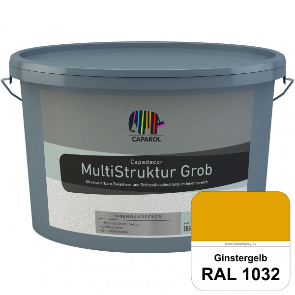 Capadecor MultiStruktur grob (RAL 1032 Ginstergelb) quarzgefüllte Zwischen- und Schlußbeschichtung i