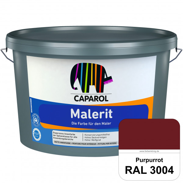 Malerit E.L.F. (RAL 3004 Purpurrot) matte Innenfarbe für Neu- & Renovierungsanstriche