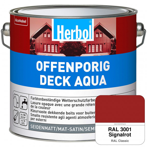 Offenporig-Deck Aqua (RAL 3001 Signalrot)