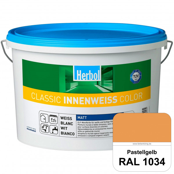 Classic Innenweiss Color (RAL 1034 Pastellgelb) Hochwertige Renovierungsfarbe