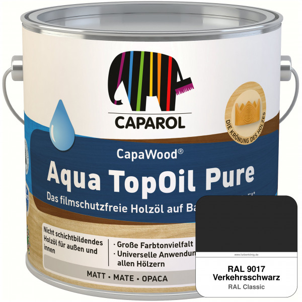 CapaWood® AquaTopOil Pure (RAL 9017 Verkehrsschwarz) - ersetzt CapaGreen Holz-Öl Aqua