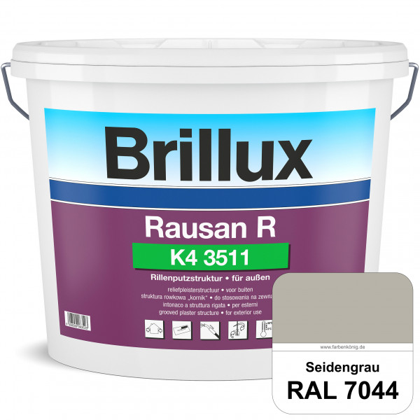 Rausan R K4 3511 (RAL 7044 Seidengrau) Organisch gebundener Rillenputz für wetterbeständige Oberfläc