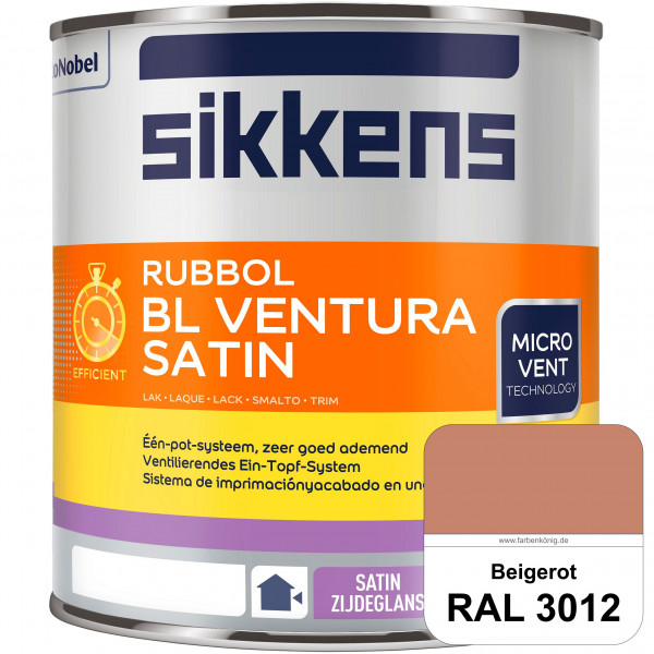 Rubbol BL Ventura Satin (RAL 3012 Beigerot) Seidenglanzlack (wasserbasiert) Fenster außen