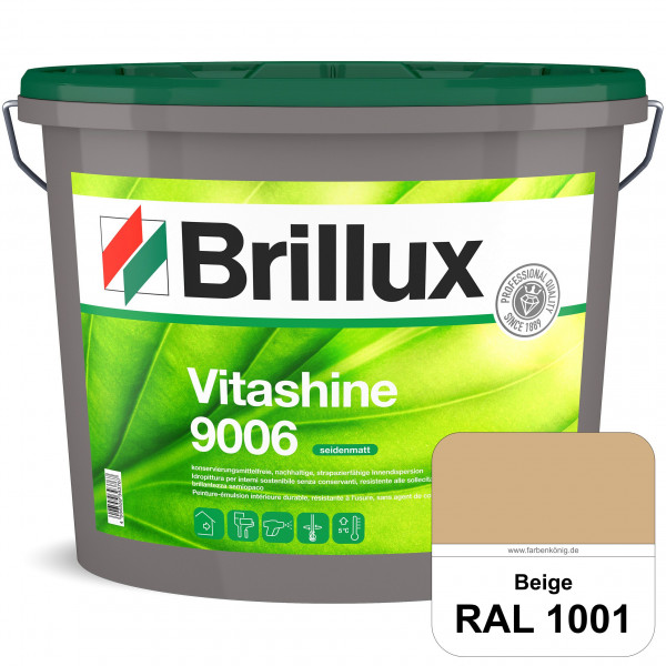 Vitashine 9006 (RAL 1001 Beige) hochwertige konservierungsmittelfreie und seidenmatte Innendispersio