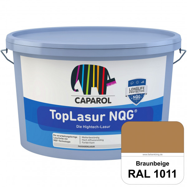 TopLasur NQG® (RAL 1011 Braunbeige) Verarbeitungsfertige Lasur auf Basis der Nano-Quarz-Gitter Techn