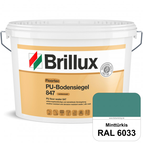 Floortec PU-Bodensiegel ELF 847 (RAL 6033 Minttürkis) seidenmatt, witterungsbeständig, außen & innen