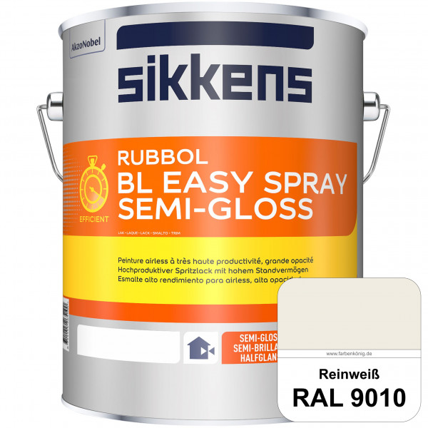 Rubbol BL Easy Spray (RAL 9010 Reinweiß) Seidenglänzender Airlesslack (außen & innen)