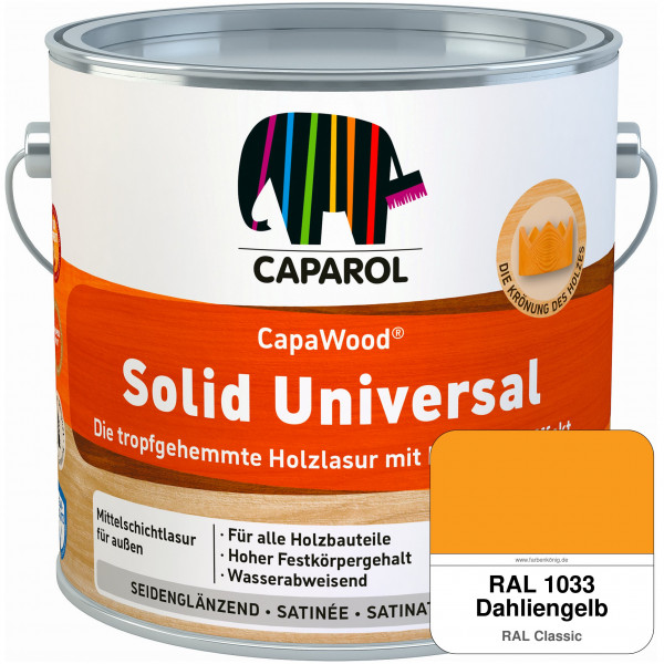 CapaWood® Solid Universal (RAL 1033 Dahliengelb) - ersetzt Capadur UniversalLasur