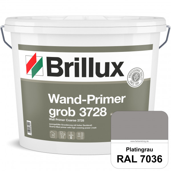 Wand-Primer grob ELF 3728 (RAL 7036 Platingrau) quarzgefüllte Spezialgrundierfarbe für Gipskarton, G