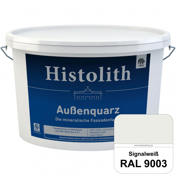 Histolith Außenquarz (RAL 9003 Signalweiß) die mineralische Fassadenfarbe