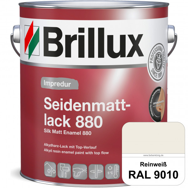 Impredur Seidenmattlack 880 (RAL 9010 Reinweiß) für Holz- oder Metallflächen innen & außen