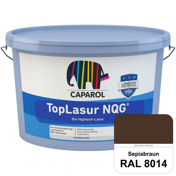 TopLasur NQG® (RAL 8014 Sepiabraun) Verarbeitungsfertige Lasur auf Basis der Nano-Quarz-Gitter Techn
