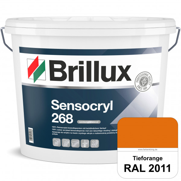 Sensocryl ELF 268 (RAL 2011 Tieforange) hochwertige seidenglänzende & strapazierfähige Reinacrylat-I