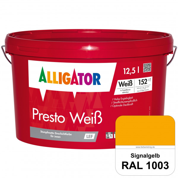 Presto Weiß LEF (RAL 1003 Signalgelb)