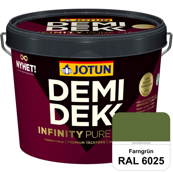 DEMIDEKK Infinity Pure Mat - Deckende, matte Holzfarbe (RAL 6025 Farngrün)