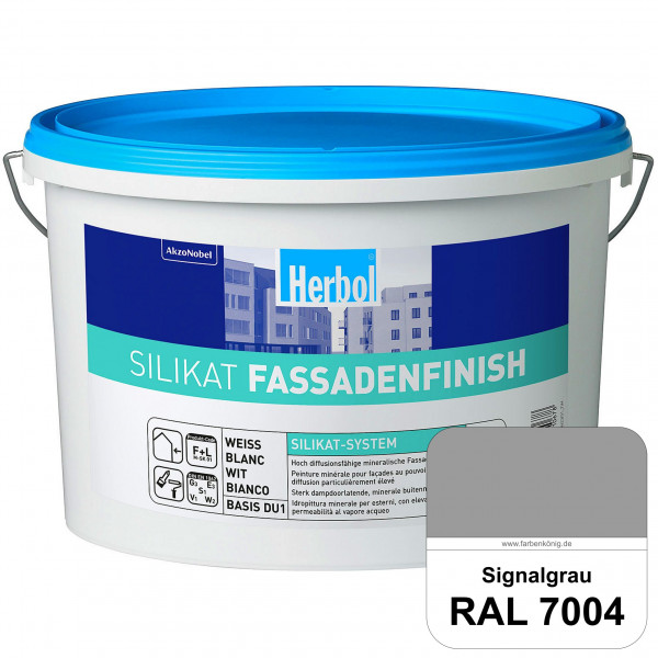 Silikat FassadenFinish (RAL 7004 Signalgrau) mineralische Fassadenfarbe für den natürlichen Fassaden