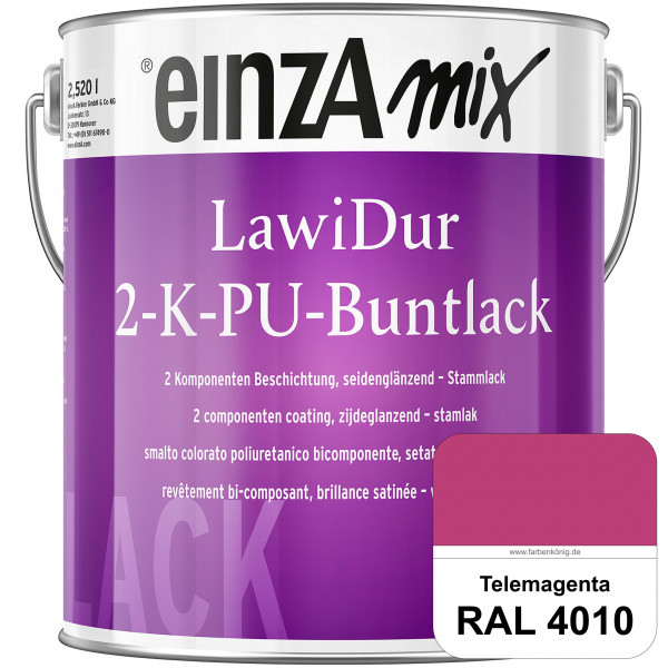 einzA LawiDur 2-K-PU-Buntlack - Seidenglanz (RAL 4010 Telemagenta)