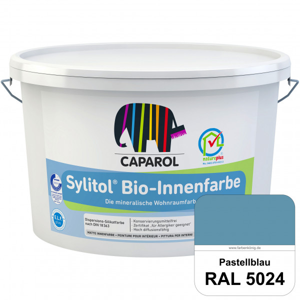 Sylitol® Bio-Innenfarbe (RAL 5024 Pastellblau) Innenfarbe auf Silikatbasis  für Allergiker