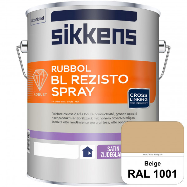 Rubbol BL Rezisto Spray (RAL 1001 Beige) Hochwertiger, strapazierfähiger Airlesslack für (innen)