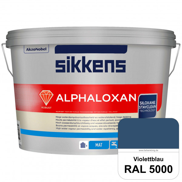 Alphaloxan (RAL 5000 Violettblau) Professionelle Siliconharz-Fassadenfarbe (außen)