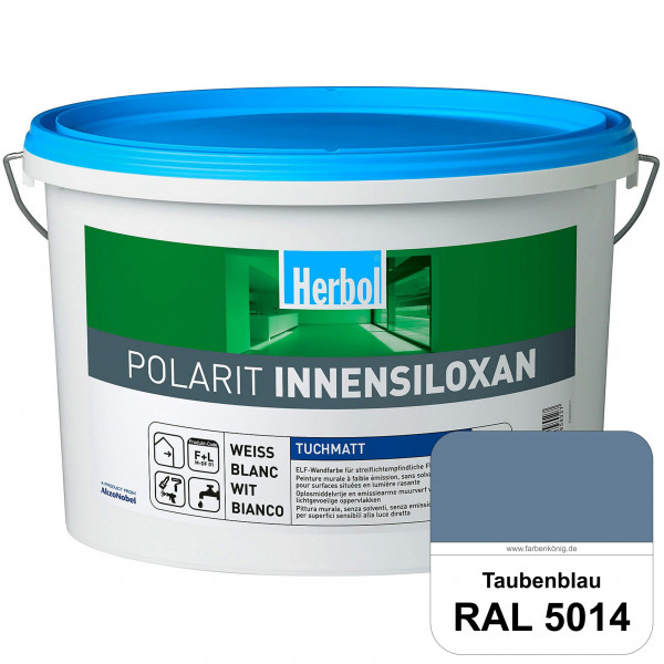 Polarit Innensiloxan (RAL 5014 Taubenblau) Die Mineralmatte mit Super-Flächenwirkung für streiflicht