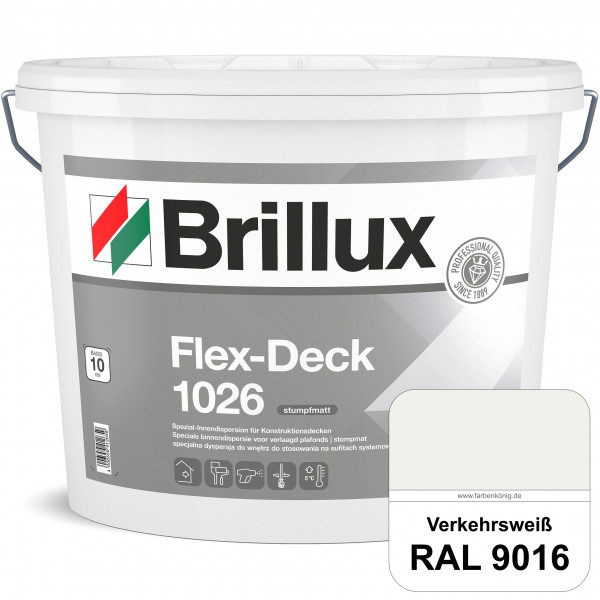 Flex-Deck ELF 1026 (RAL 9016 Verkehrsweiß) Hochwertige Innendispersion für Decken mit Installationen