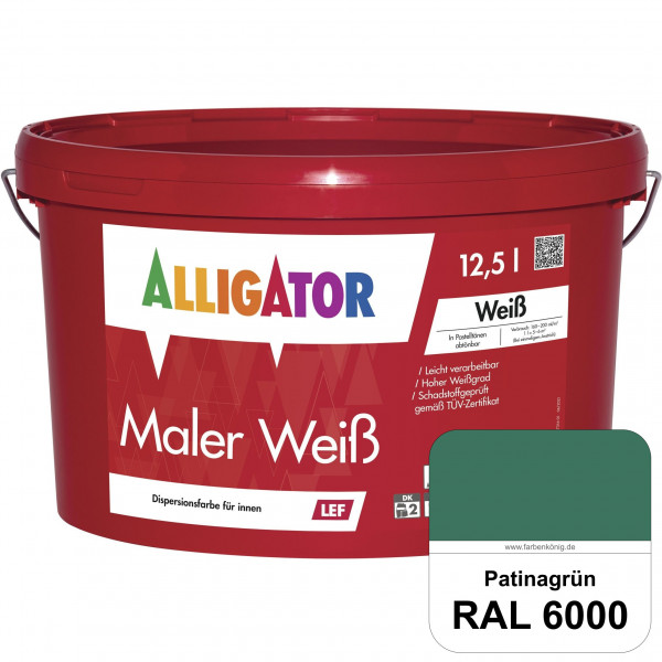 Maler Weiß LEF (RAL 6000 Patinagrün)